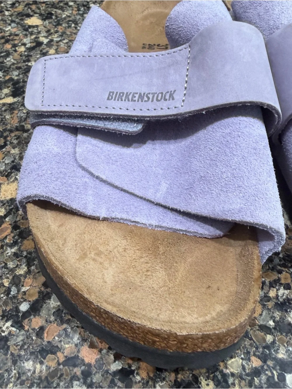 Birkenstock Lavender Kyoto Suede Slide Sandals 37 - Picture 3 of 9